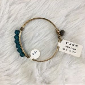 Luca and Danni Blue Beaded Bracelets